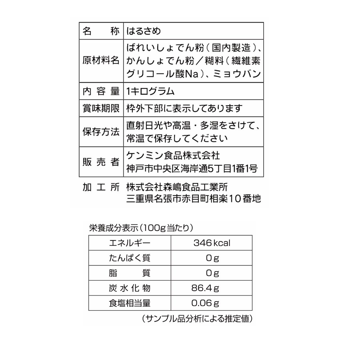 業務用国産はるさめPS 5cmカット [1kg]