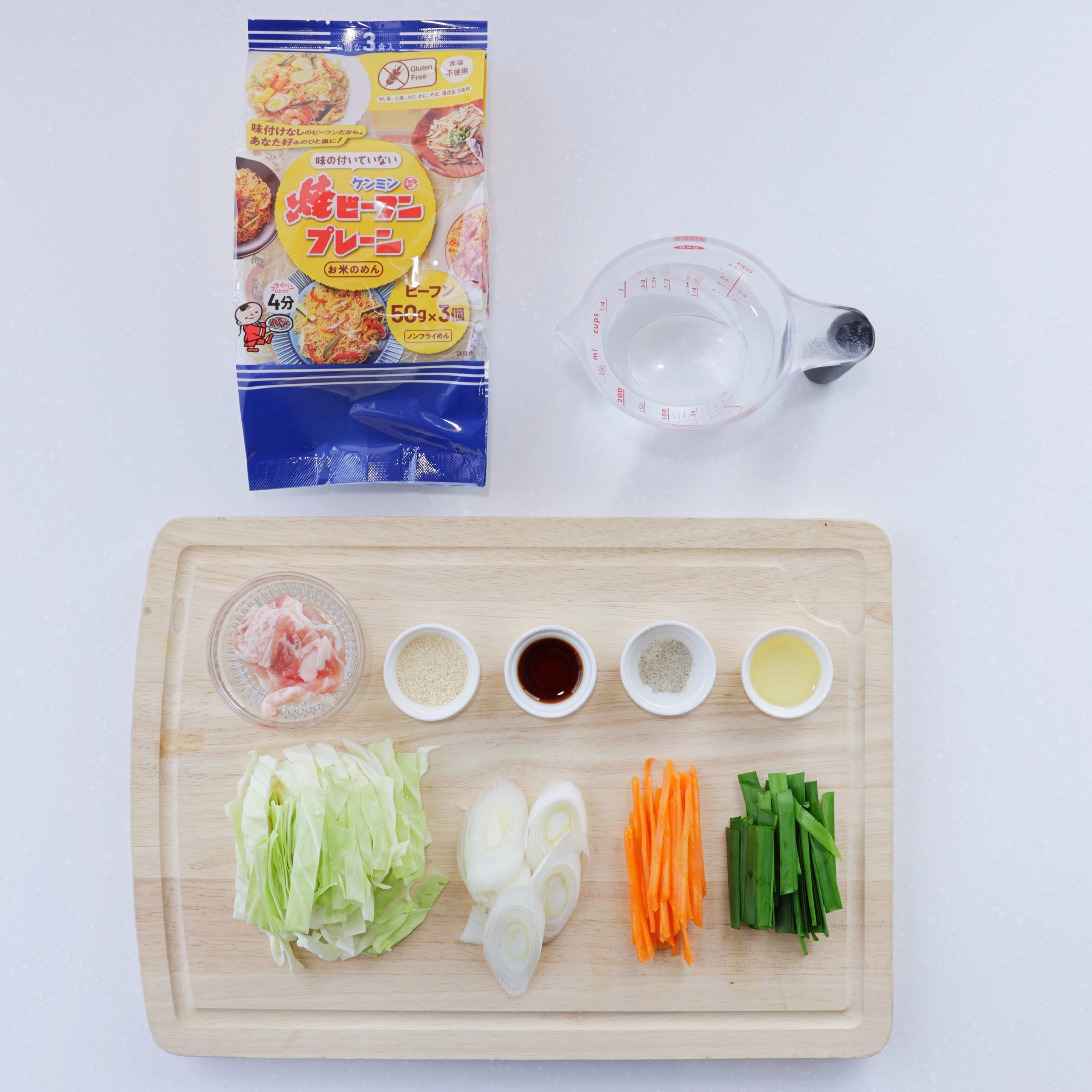 味の付いていない ケンミン焼ビーフンプレーンの調理方法