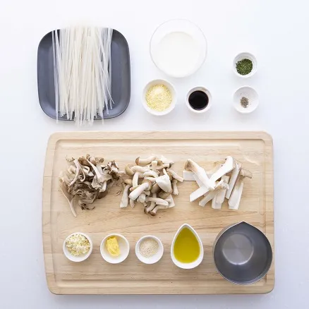 ワンパンで簡単♪濃厚きのこのモチモチクリームパスタ_作り方