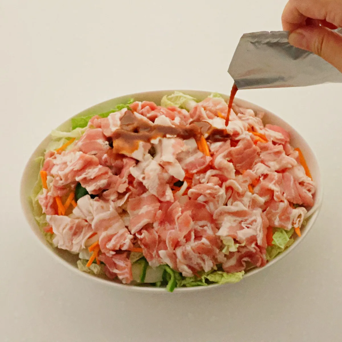 電子レンジで簡単調理! おかず焼ビーフンとり野菜みその作り方_作り方