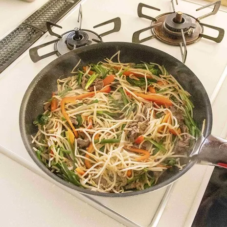 ボリューム満点!彩り野菜のプルコギ_作り方