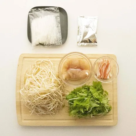 もやしと水菜の中華風はるさめ_作り方