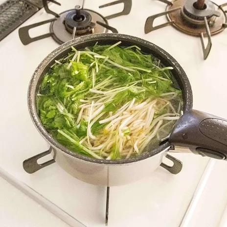 もやしと水菜の中華風はるさめ_作り方