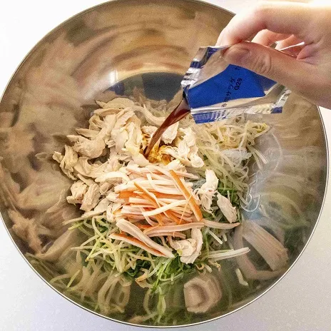 もやしと水菜の中華風はるさめ_作り方