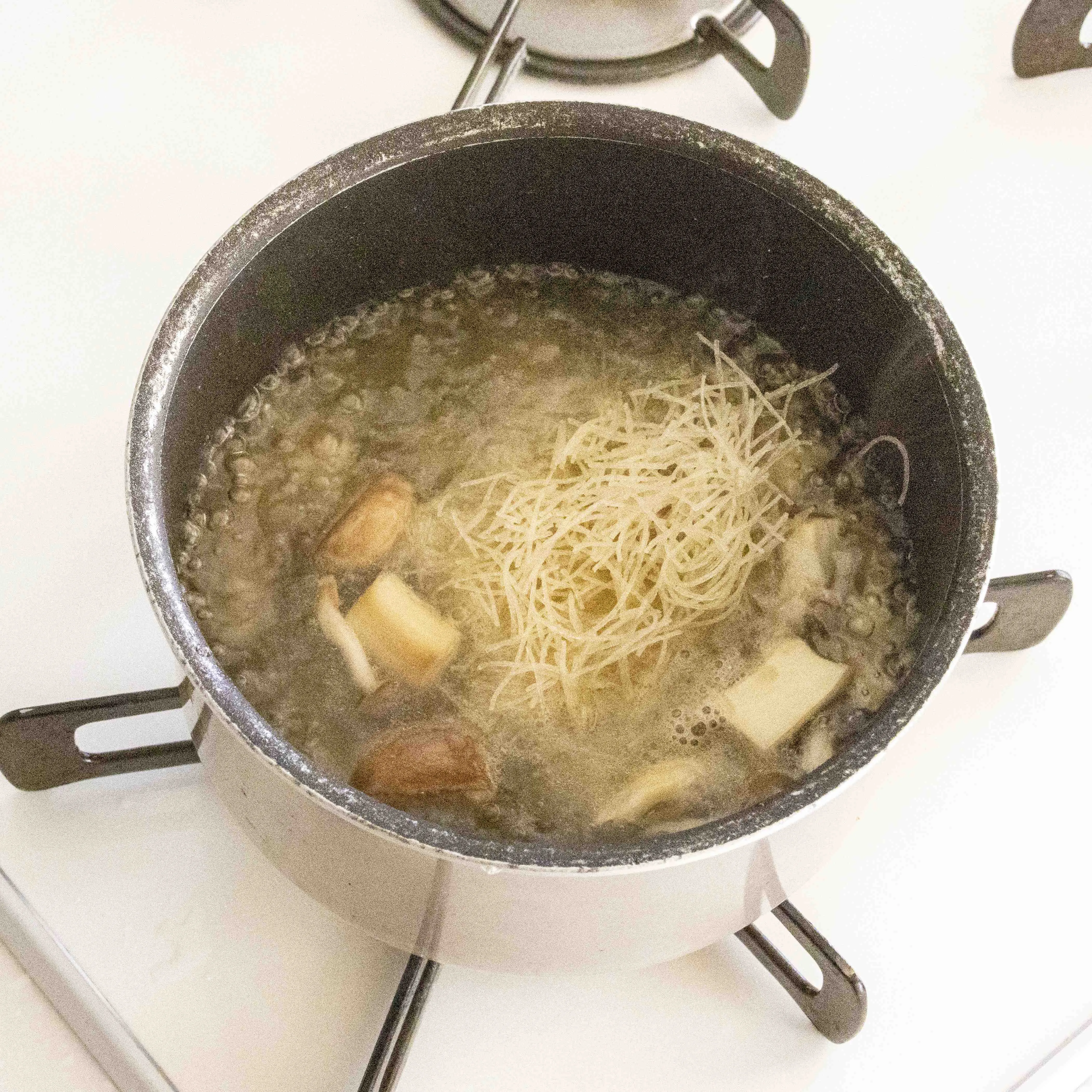 ほっこりあったか♪鶏粥ビーフン_作り方