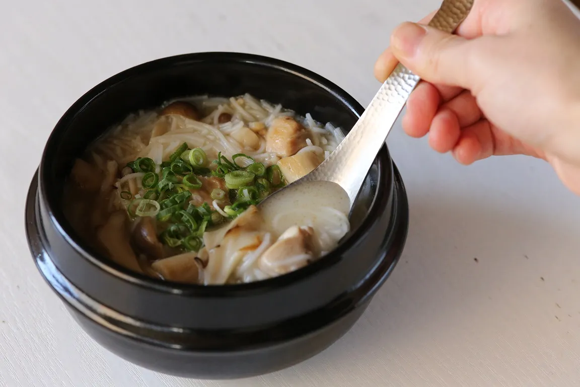 ほっこりあったか♪鶏粥ビーフン_作り方