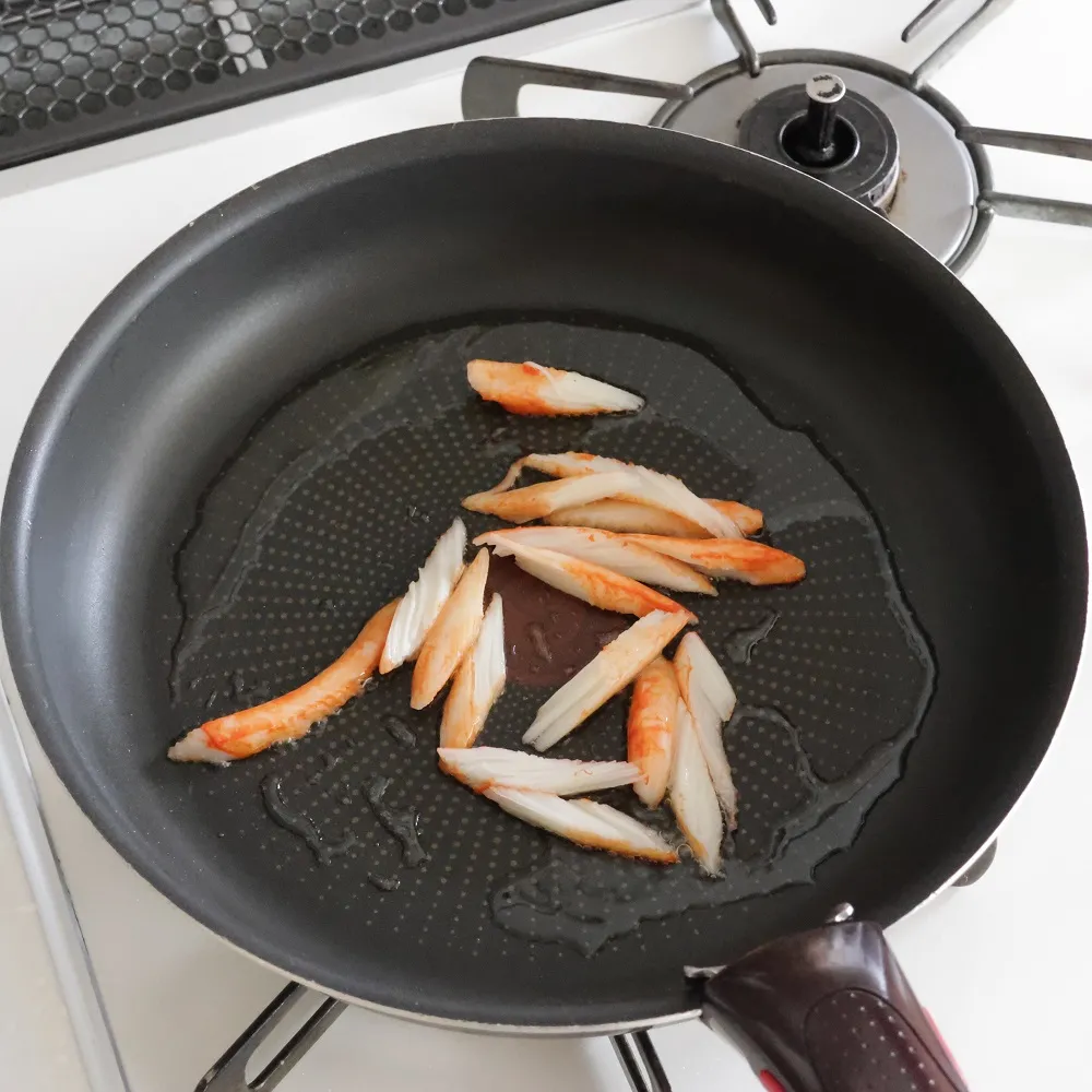 簡単!調味料いらずのお手軽かに玉ビーフン!_作り方
