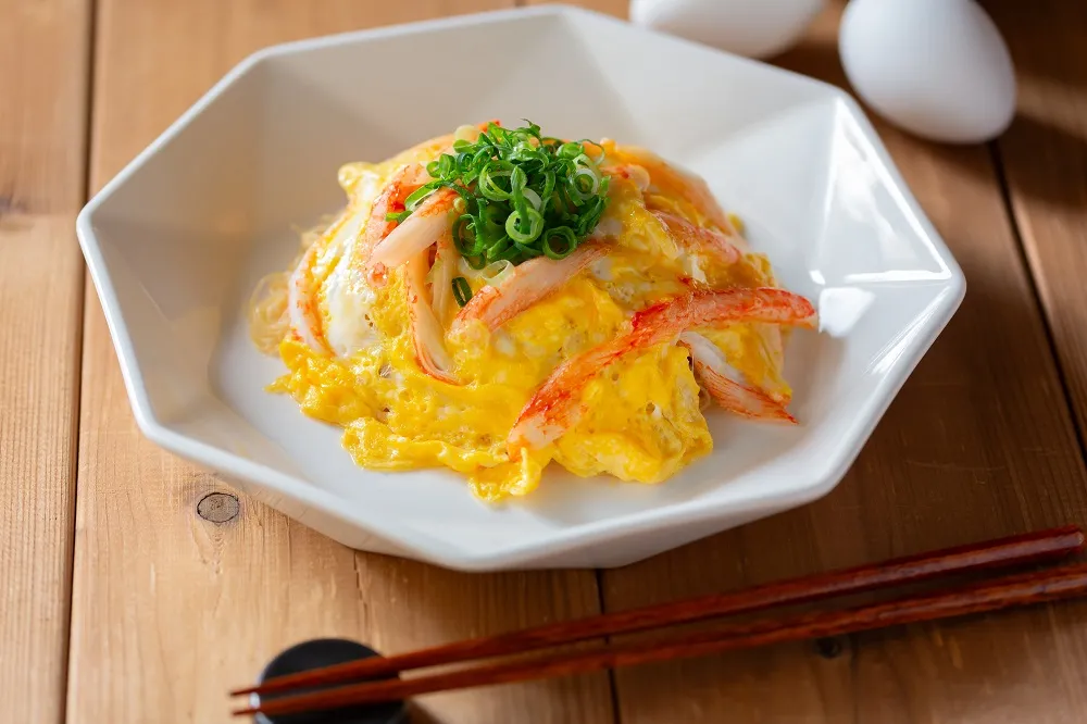 簡単!調味料いらずのお手軽かに玉ビーフン!_作り方
