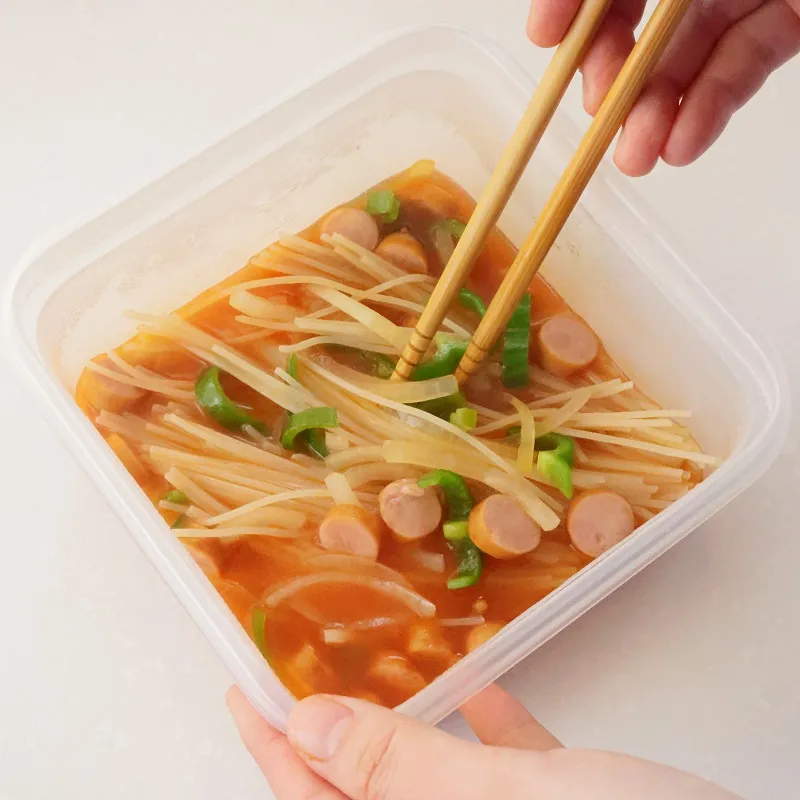 レンジだけの簡単調理♪もちもちナポリタン_作り方