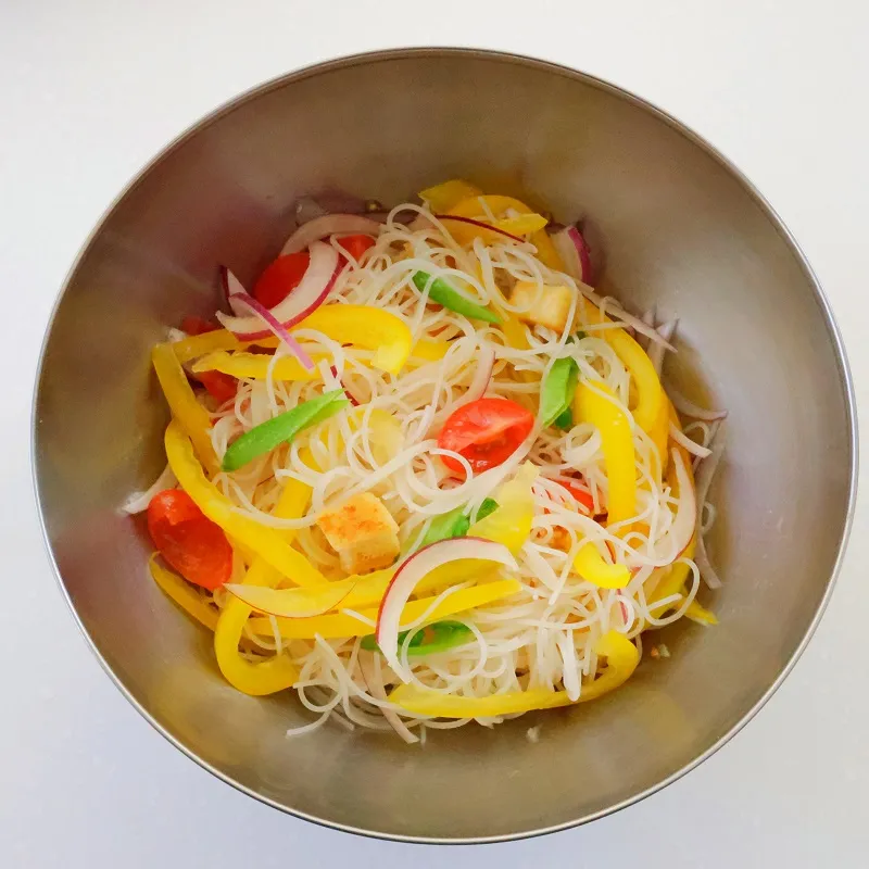 心ほどける春の彩り~梅香る高野豆腐マリネの健美サラダ_作り方