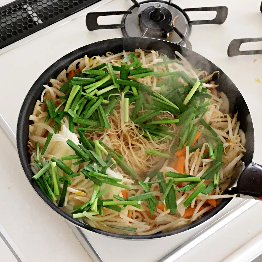 れんこんと野菜たっぷり!10分で完成!スタミナおかず焼ビーフン_作り方
