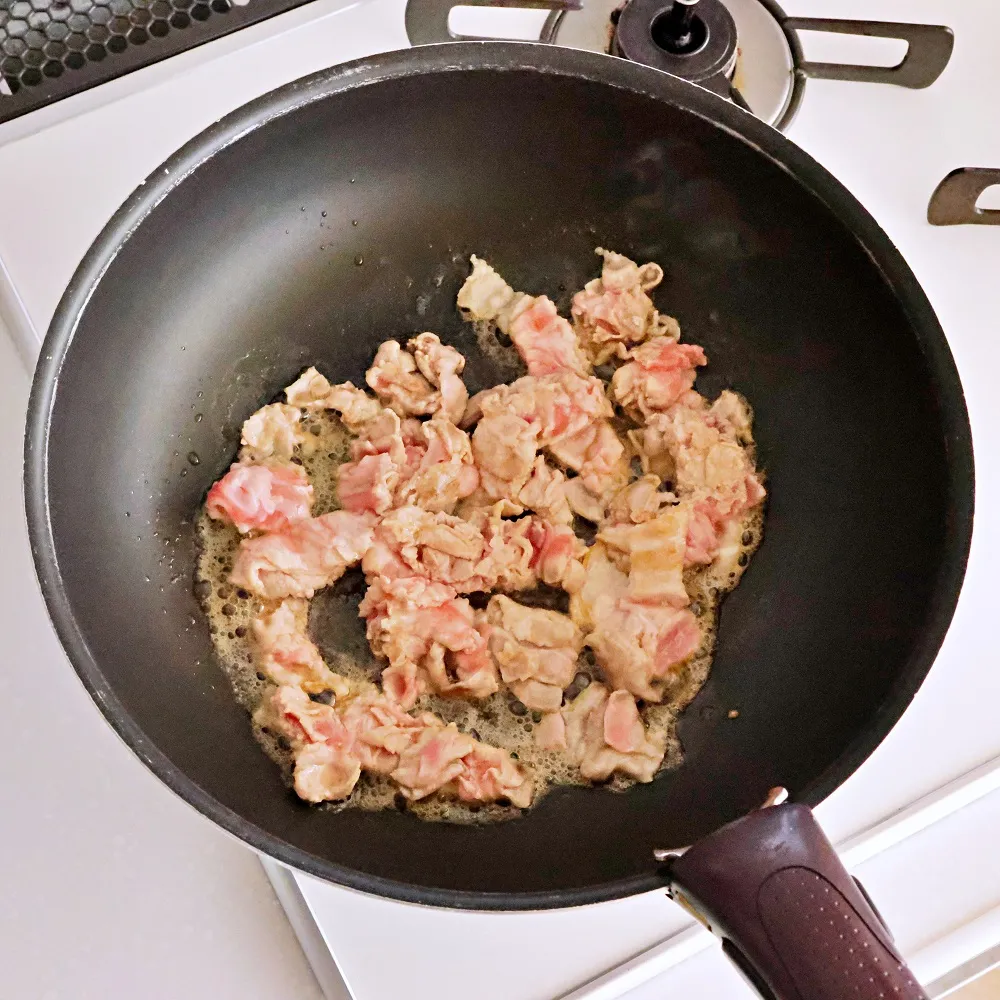キャベツ半玉使い切り!ザクザクキャベツの焼ビーフン_作り方