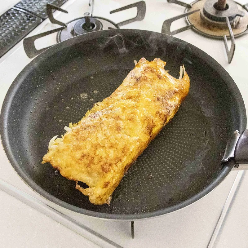 ライスペーパーで簡単♪もちっとジューシー♪とん平焼きレシピ_作り方