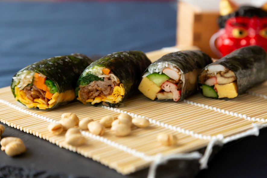 巻きす不要!ライスペーパーで恵方巻き&キンパ