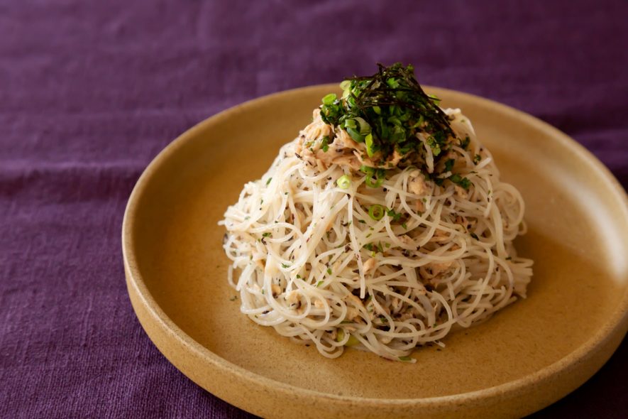 ツナとゆかりの和風パスタ風ビーフン