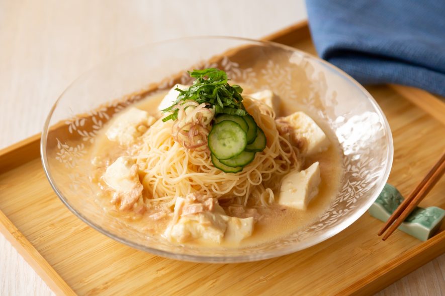 ツナ缶で簡単♪夏にぴったり冷や汁ビーフン