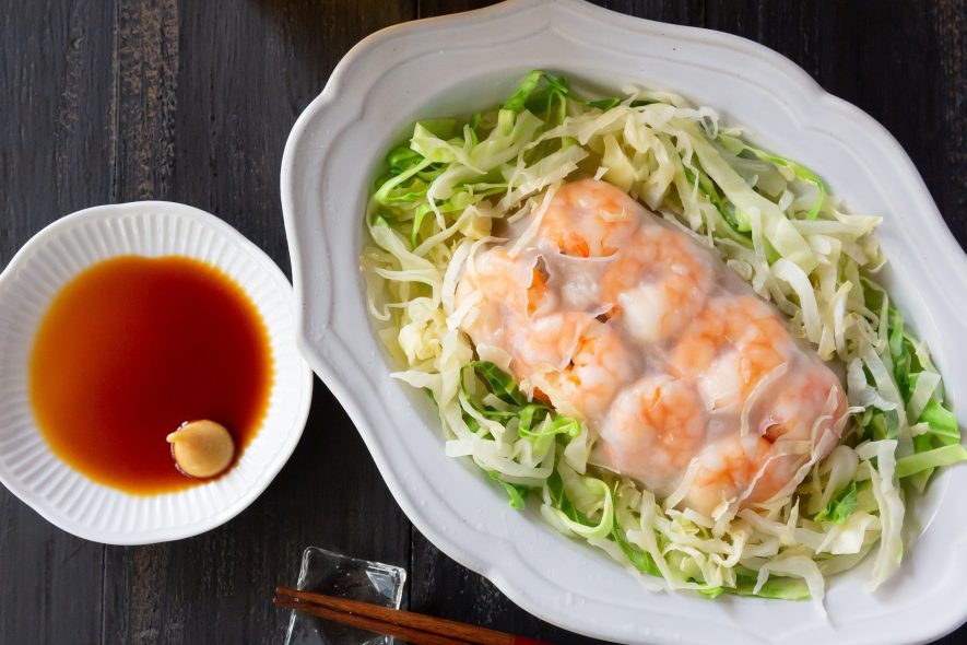 ライスペーパーのせて電子レンジするだけで焼売風