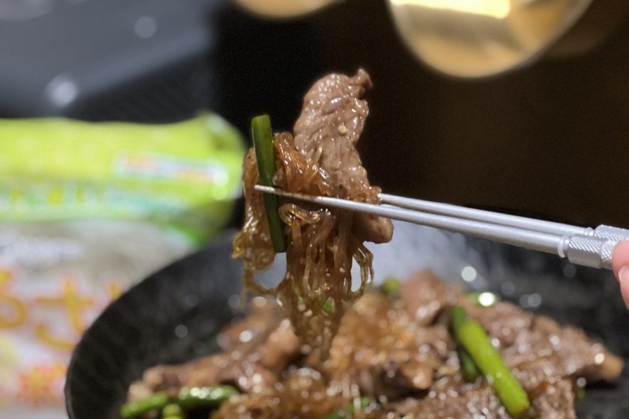 残った焼き肉で!豪快肉はるさめ