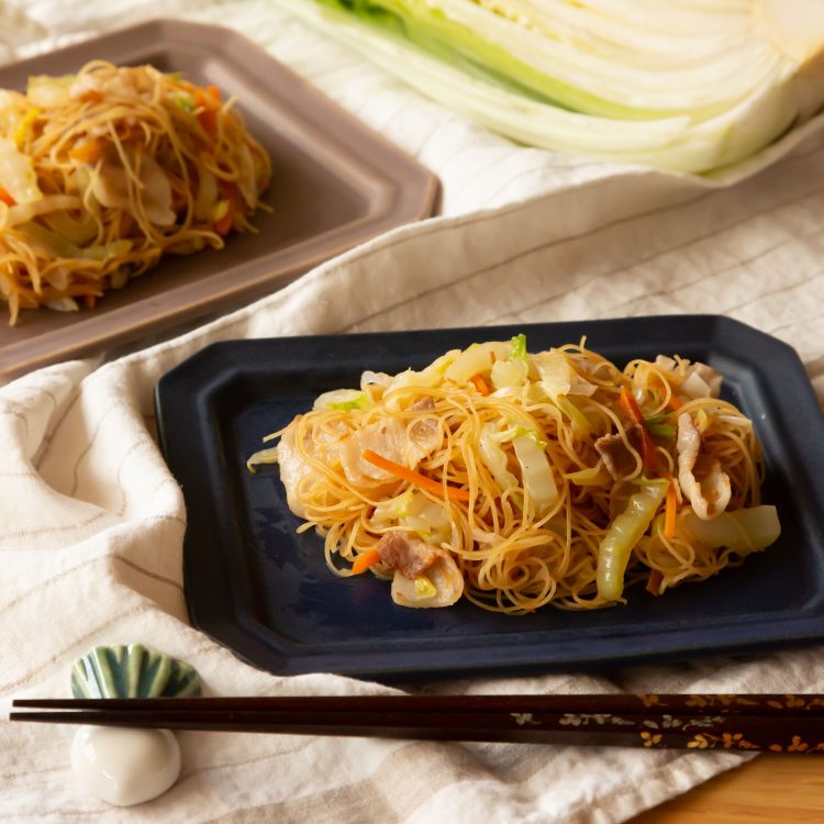 生姜と冬野菜のお酢でさっぱり焼ビーフン