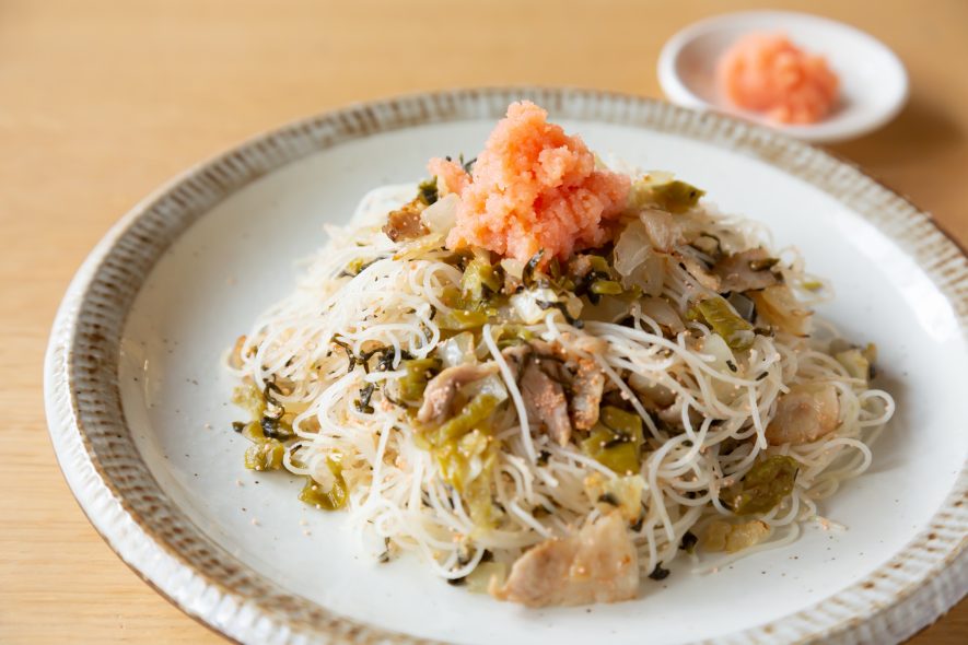 たらこと高菜の焼ビーフン