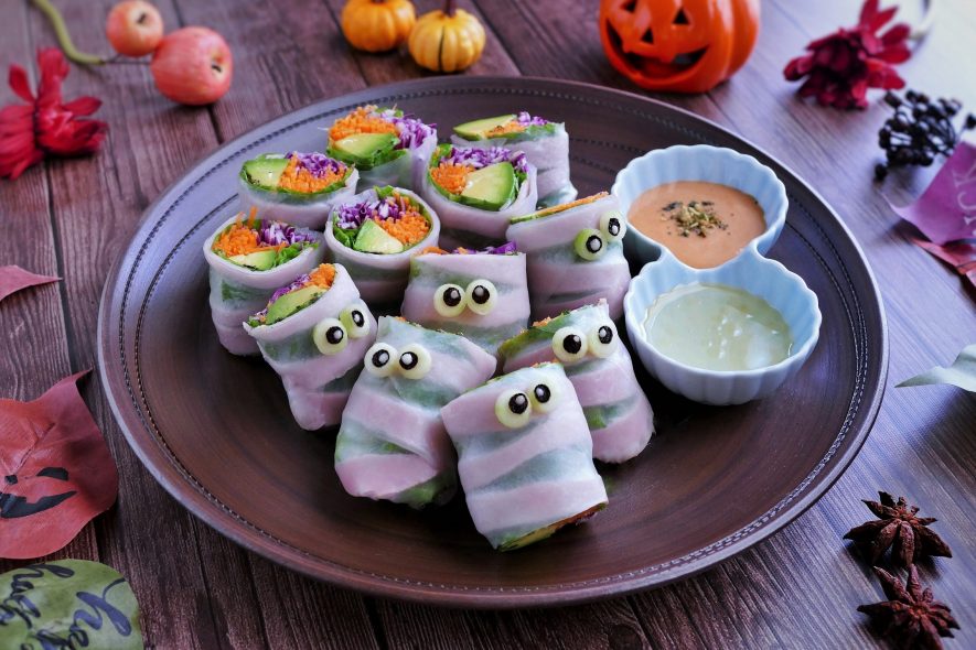 食物アレルギー対応 ハロウイン生春巻き