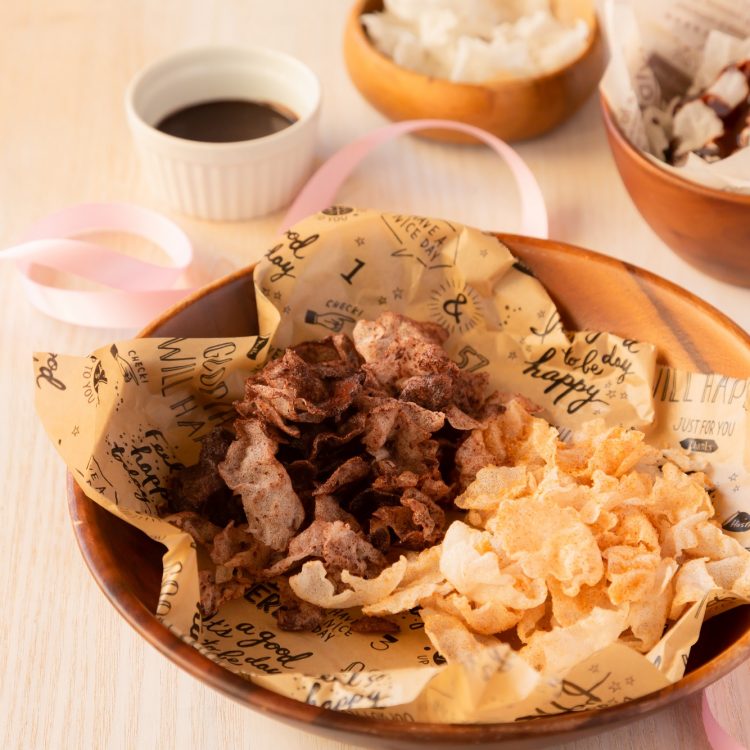 ライスペーパースナック♪簡単サクサク食感のおやつ