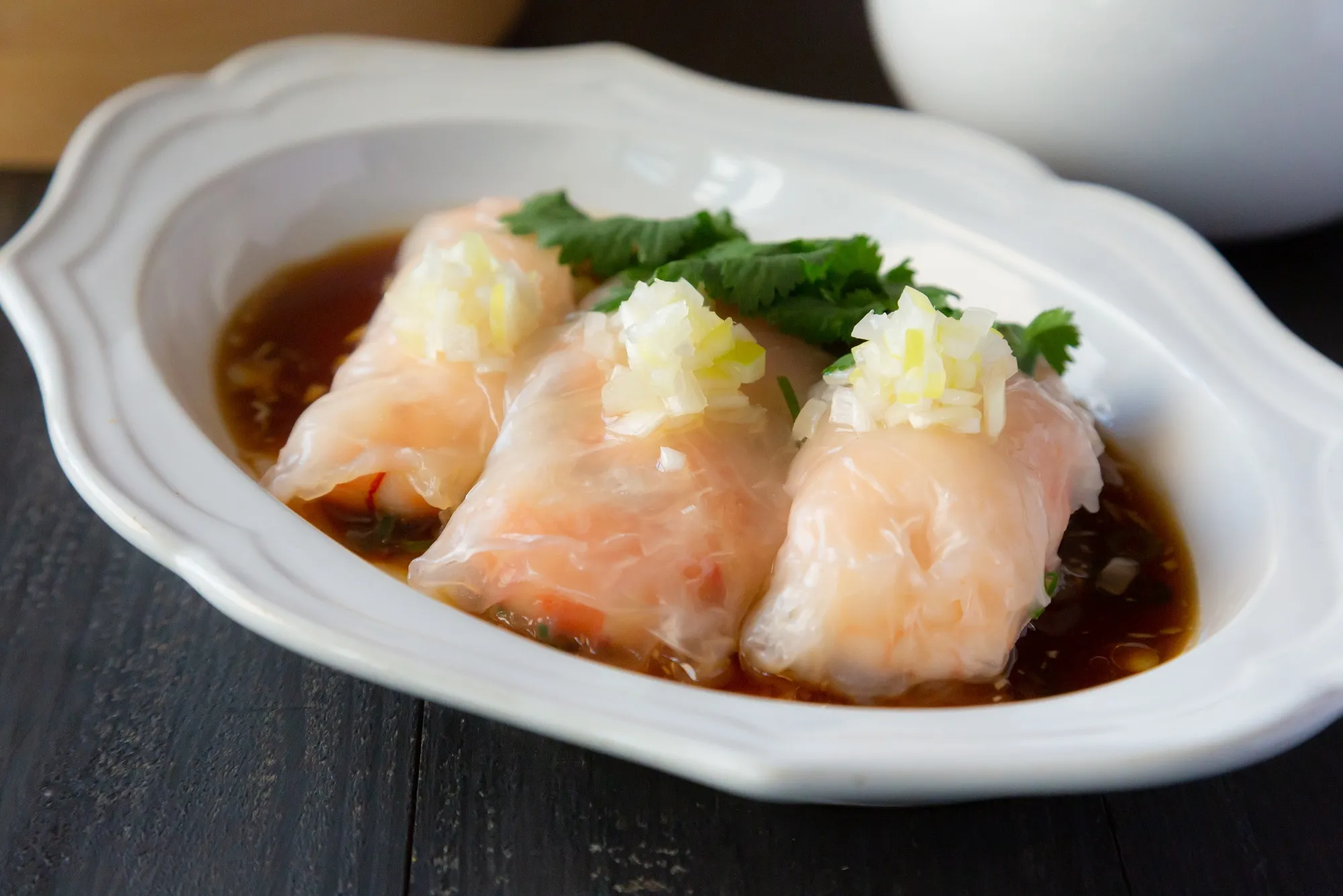 ライスペーパーで本格☆腸粉のレシピ（えびの蒸し春巻き）