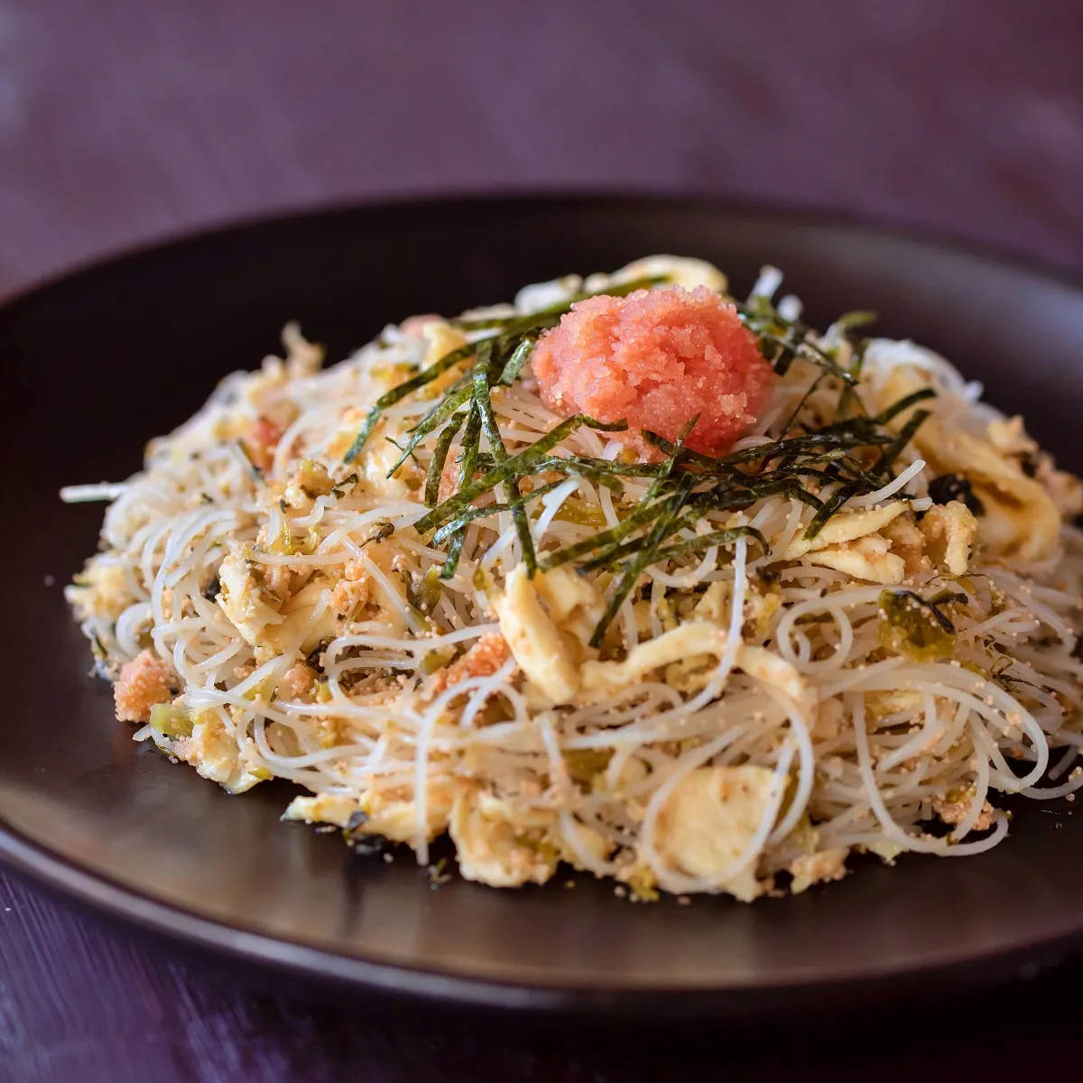 味付けいらずで簡単！めんたい高菜の焼ビーフン