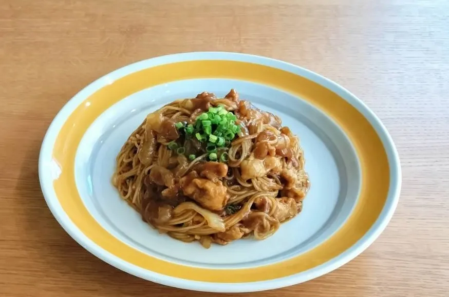 電子レンジで簡単♪カレービーフン