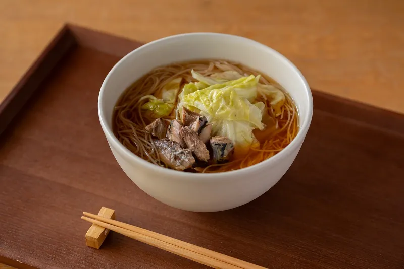 包丁いらず！旨味たっぷり鯖ラーメン風ビーフン
