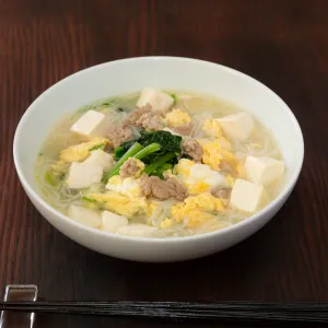 ひき肉と豆腐の具だくさんビーフン（脇屋シェフオリジナルレシピ）