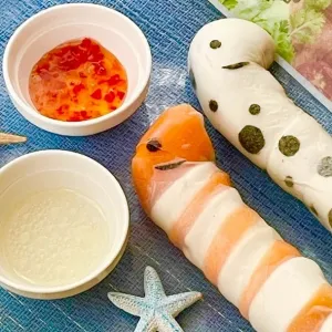 ぷにぷに可愛い♪ちんあなごのハッピー生春巻き