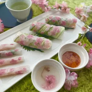 桜満開♪春のハッピー生春巻き