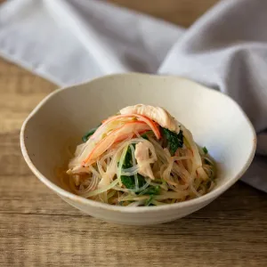 もやしと水菜の中華風はるさめ