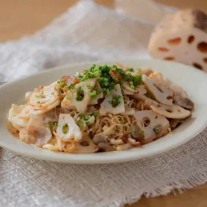 れんこんたっぷり焼ビーフン