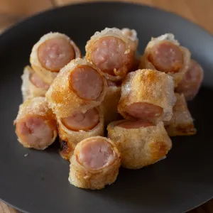 ライスペーパーで♪パリパリウインナー