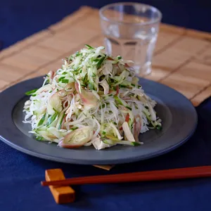 レンジで簡単調理!きゅうりとみょうがのさっぱりサラダビーフン