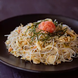 味付けいらずで簡単！めんたい高菜の焼ビーフン