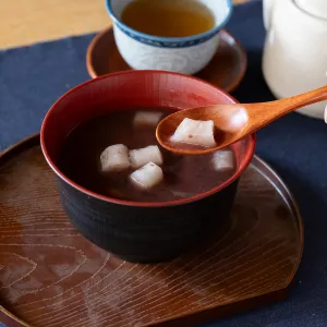 ライスペーパーで簡単！もちもち白玉風ぜんざい