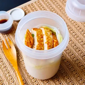 豆乳揚げだしとビーフンの中華風サラダ