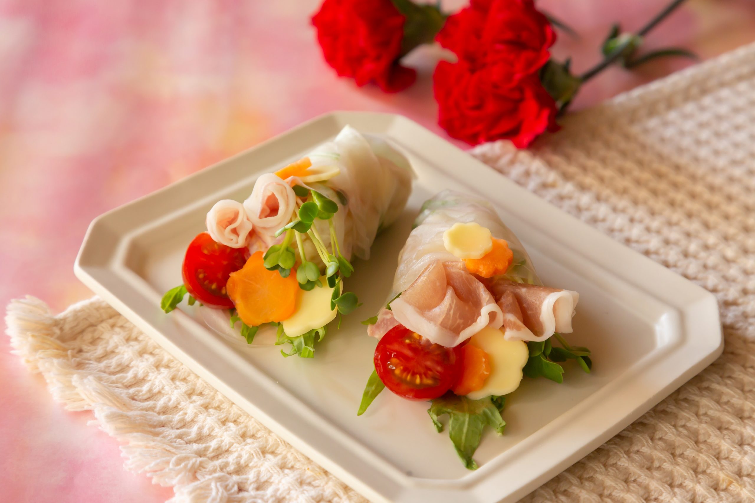 ライスペーパーで簡単ブーケサラダ ビーフンのケンミン食品