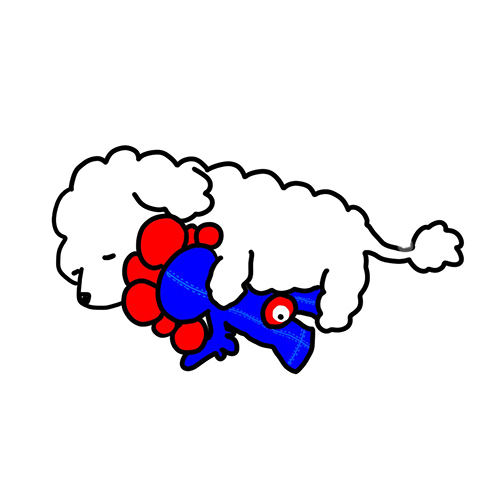 ミャクミャクと犬