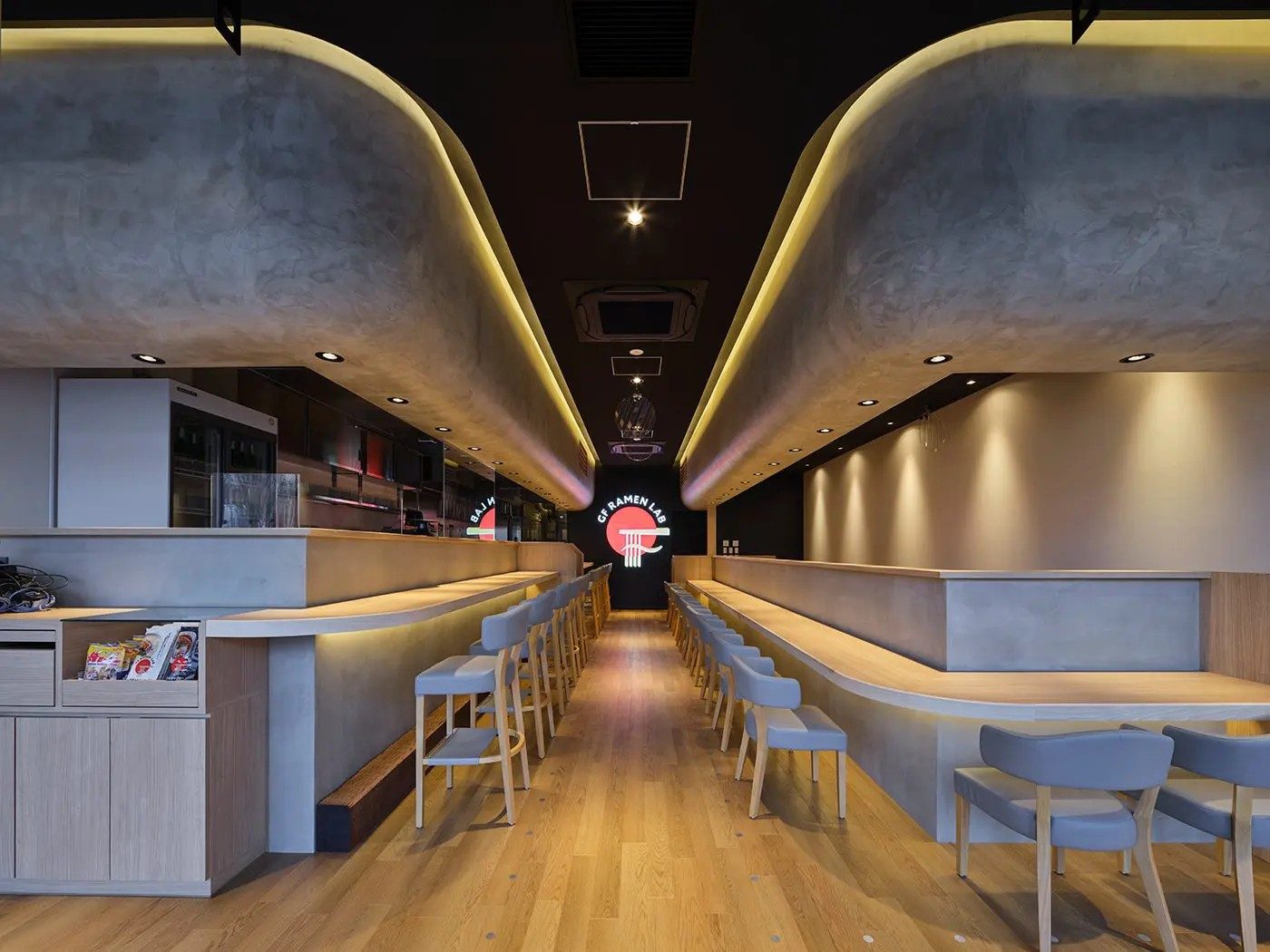 「GF RAMEN LAB 大阪・関西万博店」店舗内観